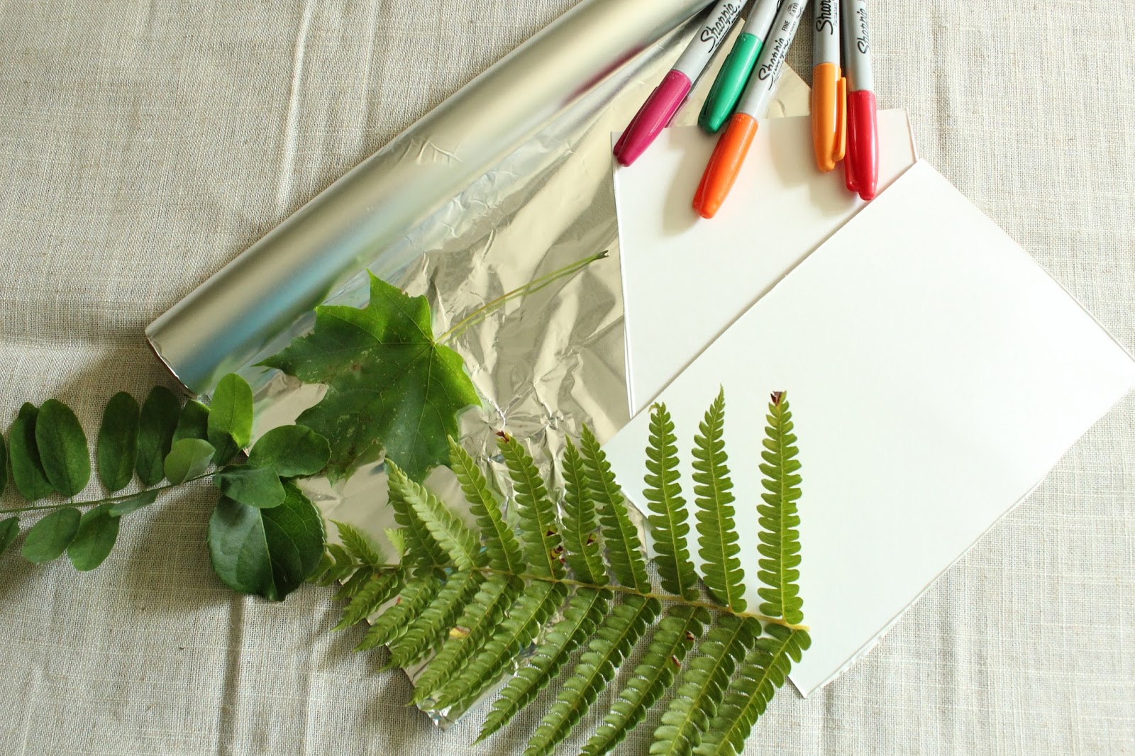 The Blue Barn Foil Leaf Prints