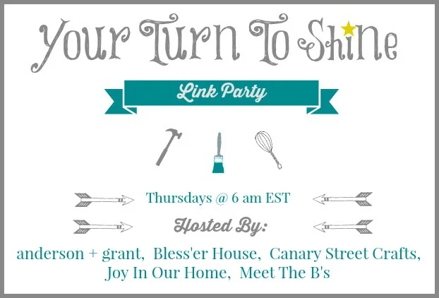 Your Turn To Shine weekly link party! Share your crafts and recipes!