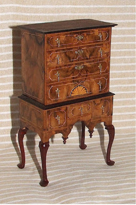 marquetry miniature furniture for dollhouse