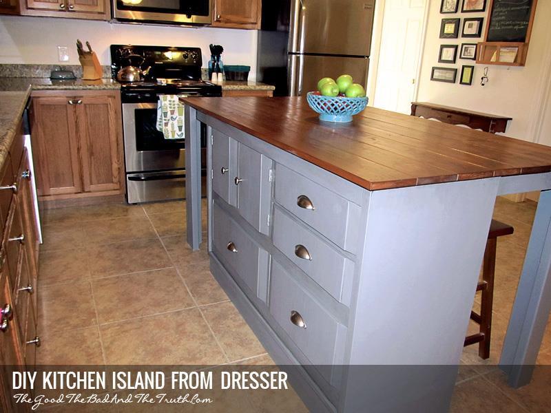 Diy Kitchen Island Made From Dresser Home Interior Exterior