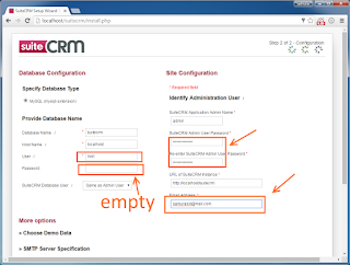 Install SuiteCRM CRM 7.5.3 on Windows 7 with XAMPP tutorial 9