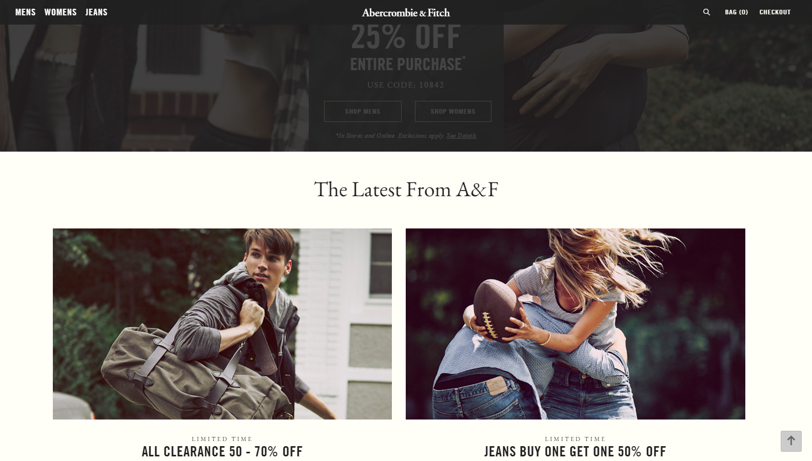 The Sitch on Fitch News Now! Abercrombie site Upgrade...