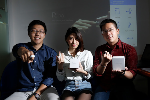 Ring ZERO台灣行銷團隊(左起)賴政宇、小島怜子、丁伯村，攝影：侯俊偉