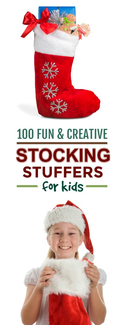 100+ FUN & CREATIVE STOCKING STUFFER IDEAS FOR KIDS- WOW! so many ideas are on this list that I never thought of! #stockingstuffers #stockingstuffersforkids #Christmasforkids