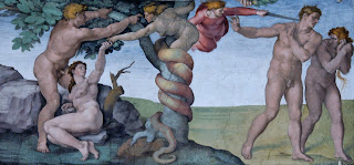 The Fall and Expulsion from the Garden of Eden - another section of Michelangelo's ceiling fresco