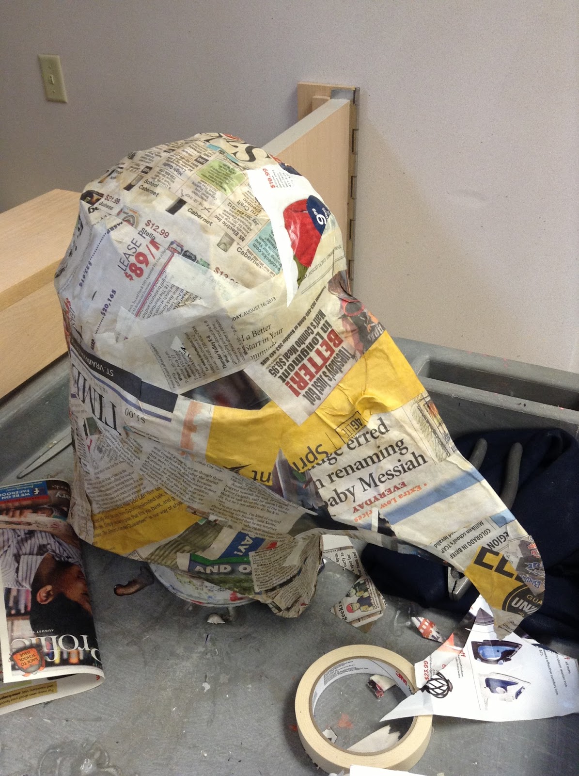 14er Art How to make a paper mache eagle mask