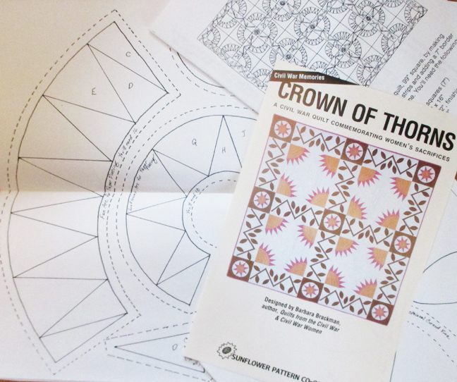 Barbara Brackman's MATERIAL CULTURE: Crown of Thorns with Appliqued Sashing