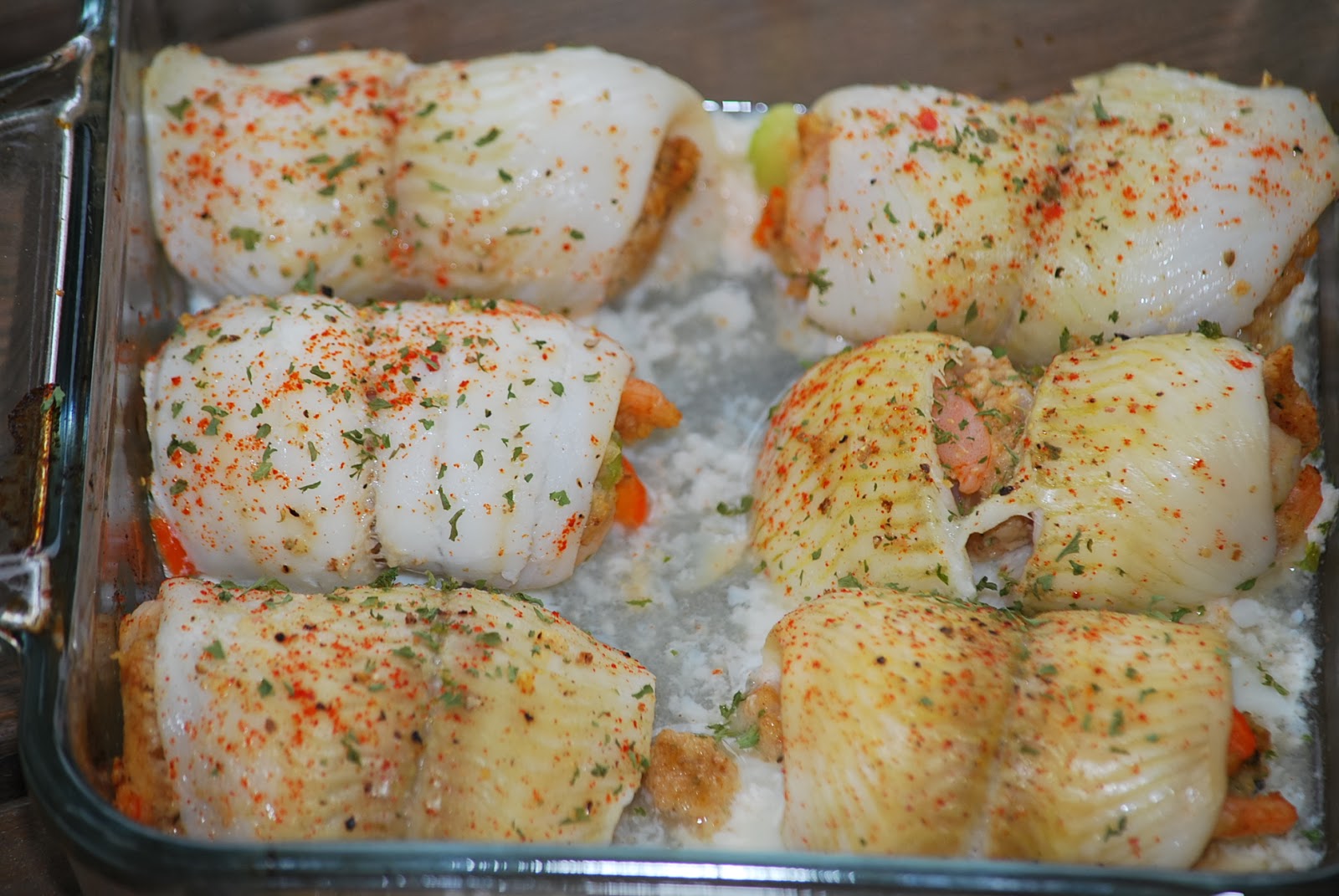 My story in recipes: Shrimp Stuffed Flounder