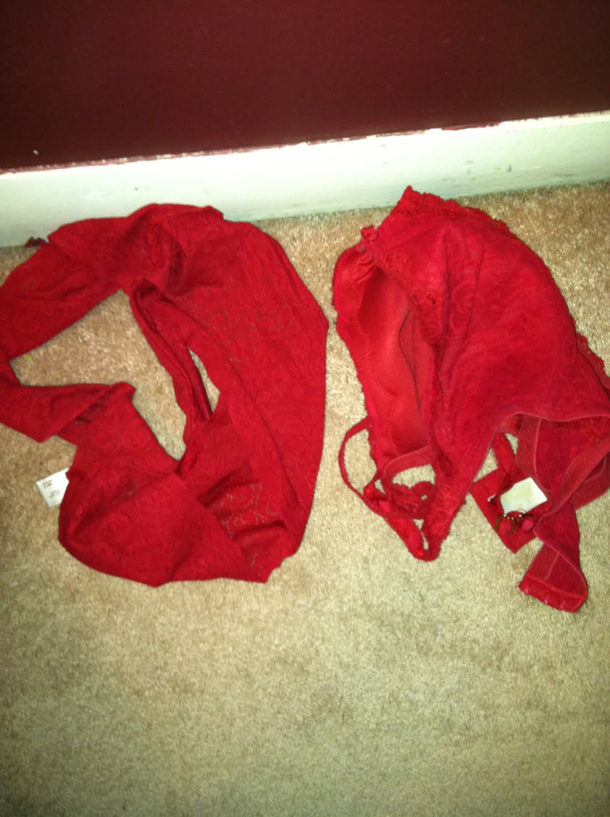 Dead Panties: Red Bra and Panties