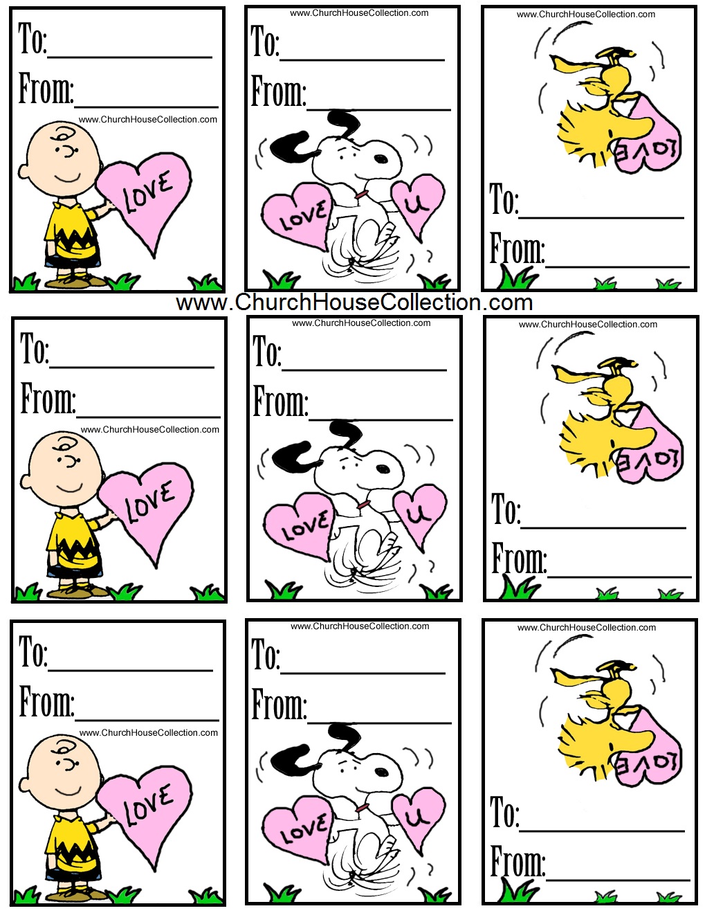 Free Printable Charlie Brown Valentine Cards