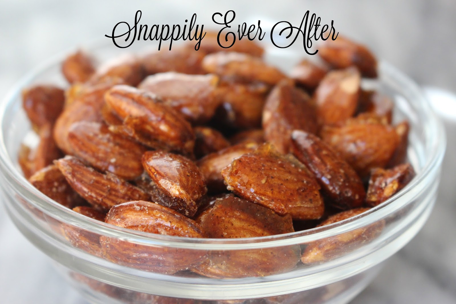 Snappily Ever After Spicy Honey Roasted Almonds