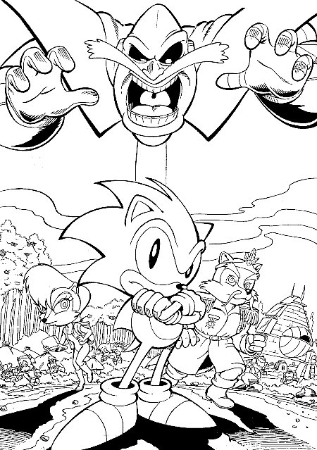 sonic adventure coloring pages  team colors