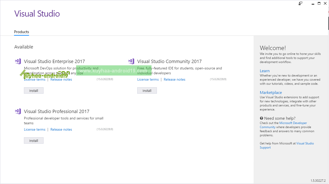 Visual Studio 2017 kuyhaa