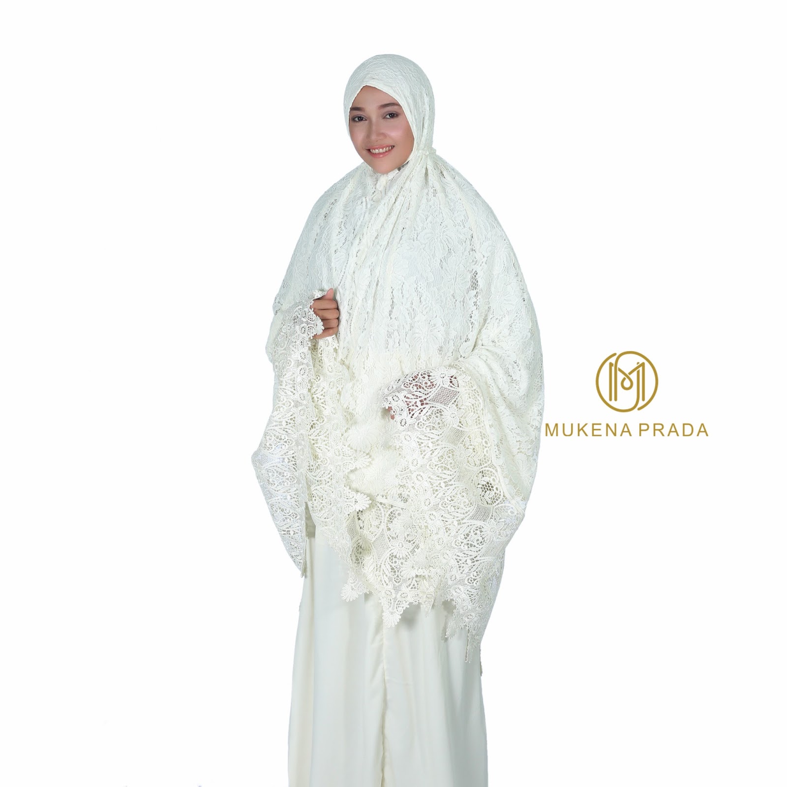 Jual Mukena Brokat Jual Mukena Prada Putih Original Brokat