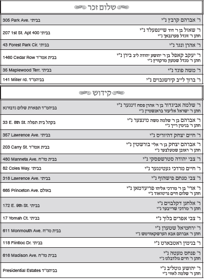 Hefkervelt : zmanim Lakewood ערב שבת פרשת פינחס