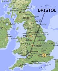 Location of Bristol in UK
