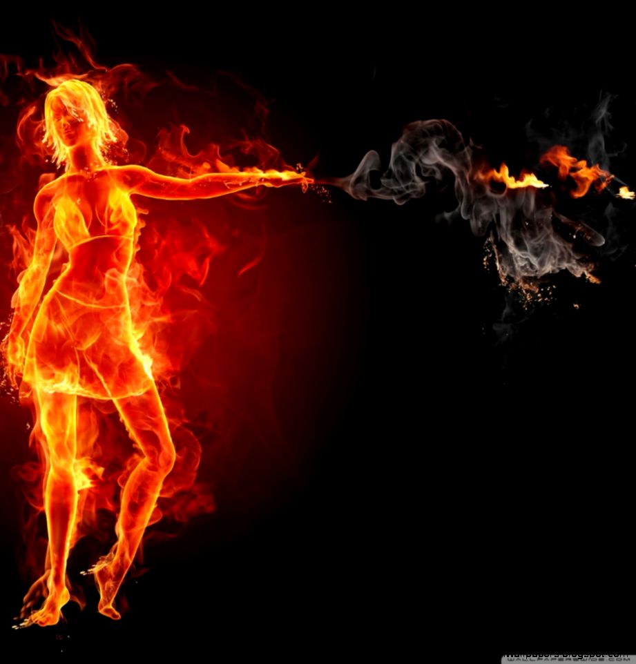Hot Girl On Fire HD desktop wallpaper  Widescreen  Mobile