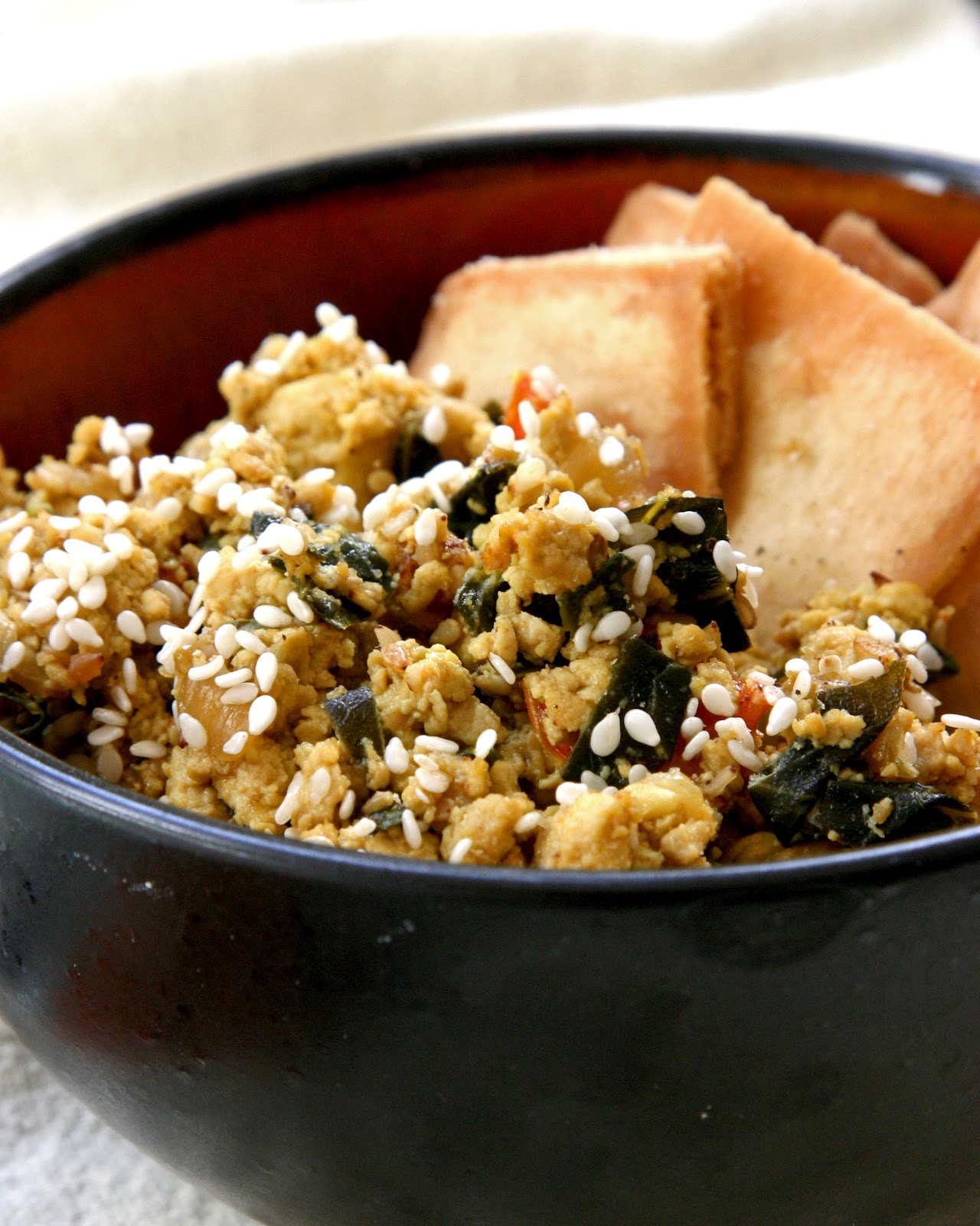 hanna's vegan kitchen sesame tofu scramble