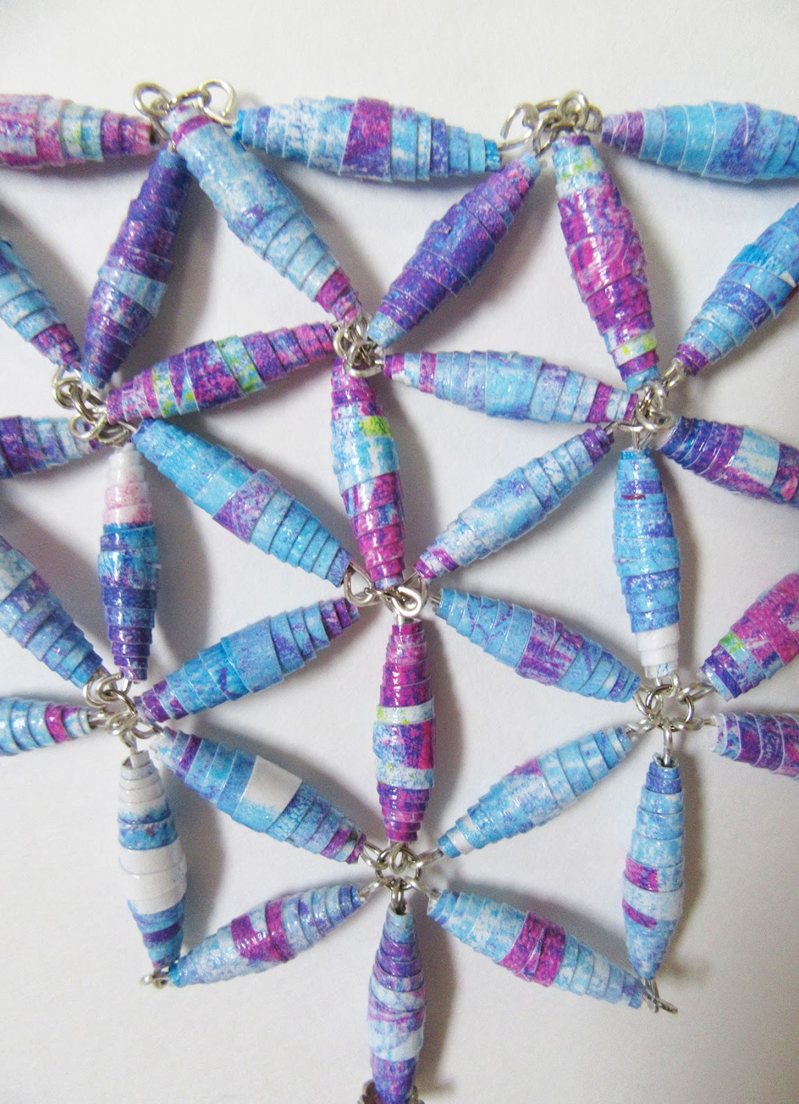 Printing with Gelli Arts® Wearable Art Paper Beads made from Gelli