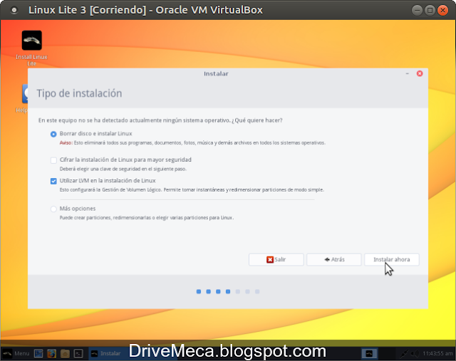 DriveMeca instalando Linux Lite paso a paso