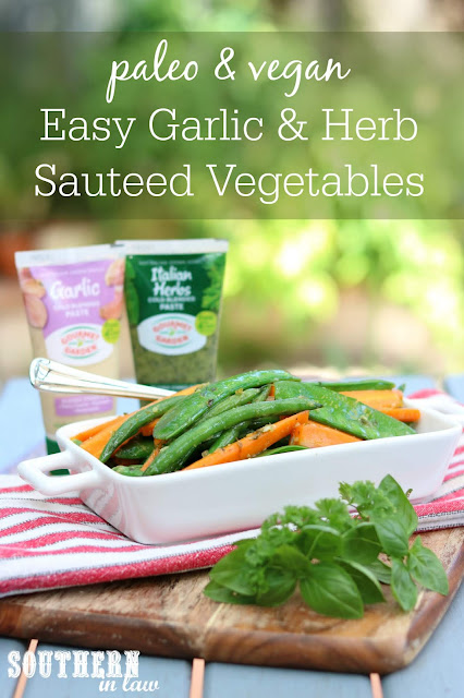 Quick and Easy Garlic and Herb Sauteed Vegetables Recipe – gluten free, paleo, vegan, grain free, healthy side dishes