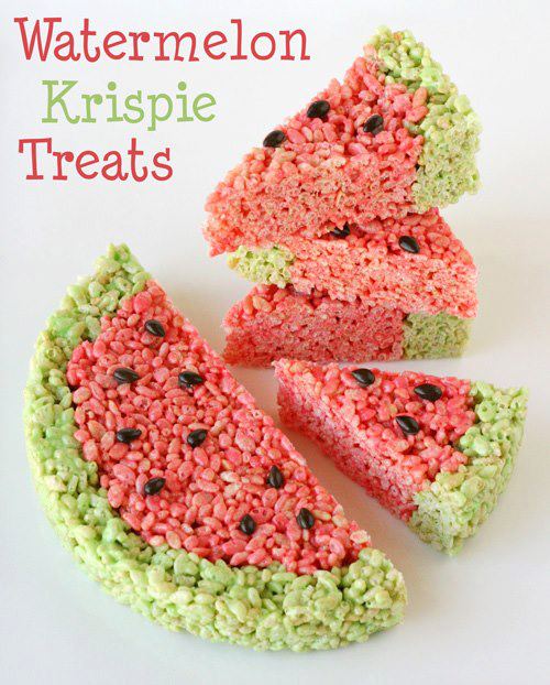 All That Spam: Watermelon Krispie Treats