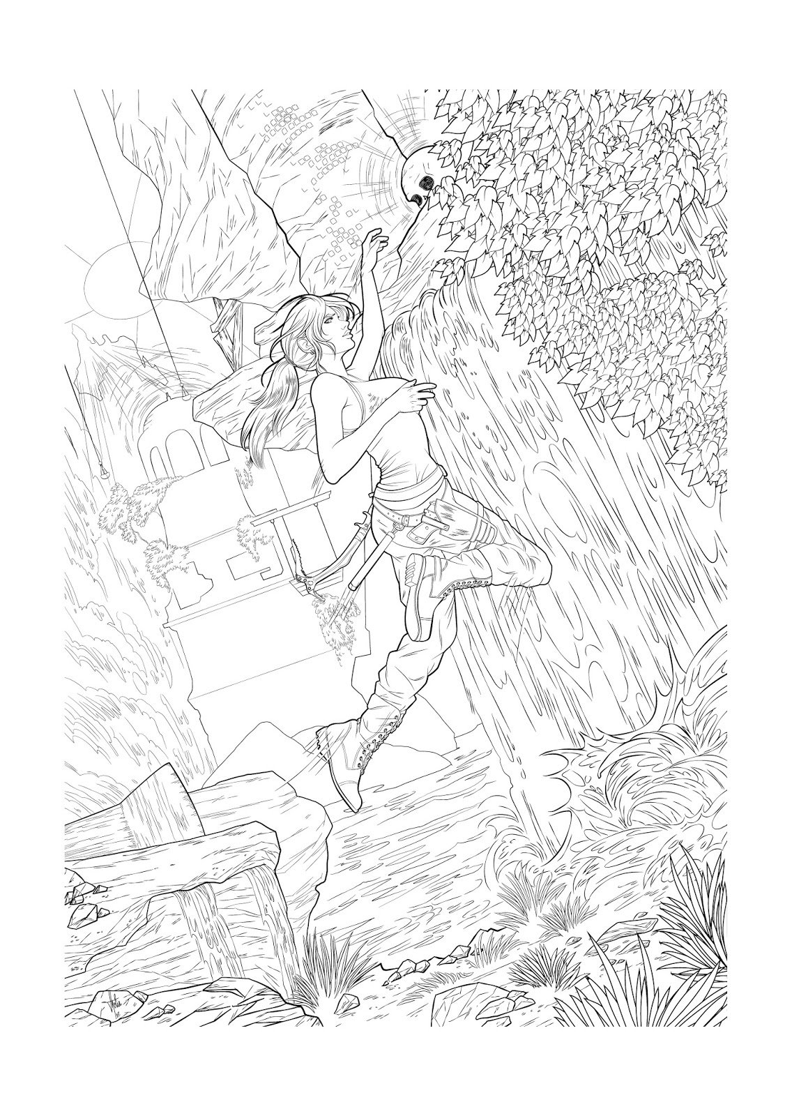Maxraider Tomb Raider Coloring Pages