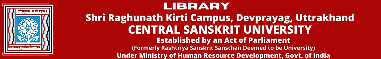 Library Raghunath Kirti Campus, Central Sanskrit University