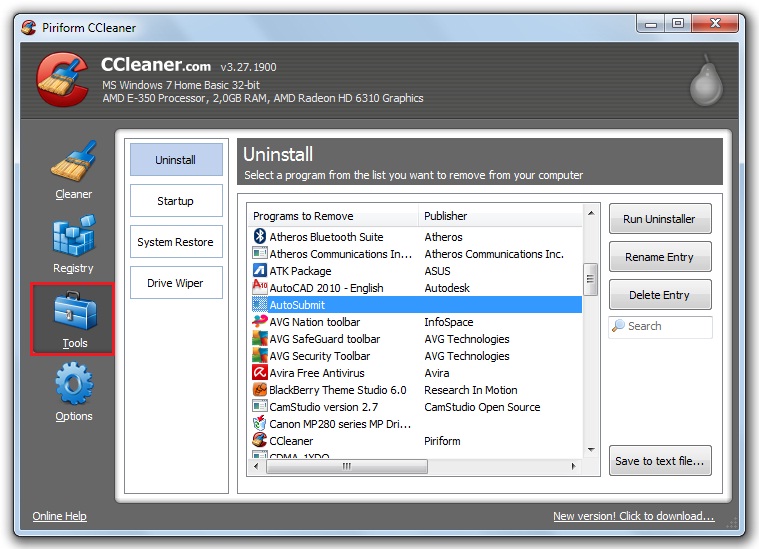 Cara Menghapus Program Di Komputer Dengan Ccleaner Manual On Tips Tech