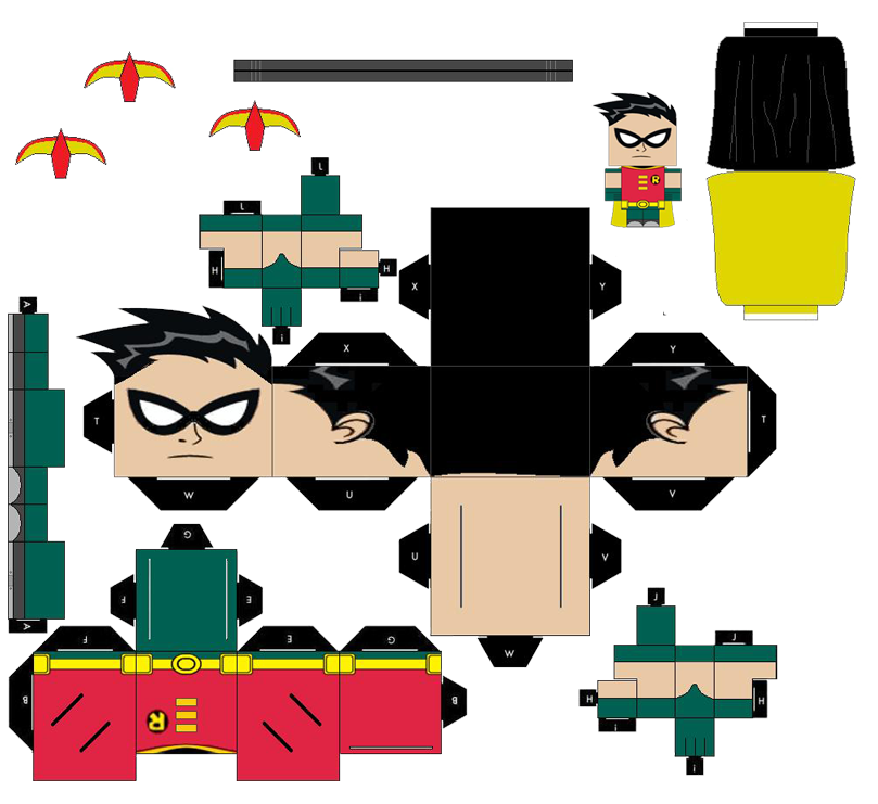 Template Marvel Heroes Papercraft, Minecraft Papercraft, Papercraft