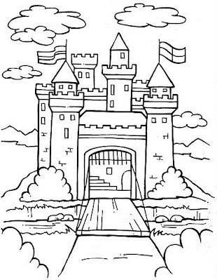 Desenhos de castelo para colorir