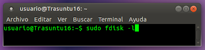 sudo fdisk -l