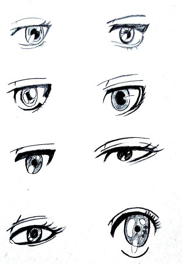 Cara Gambar Mata Anime