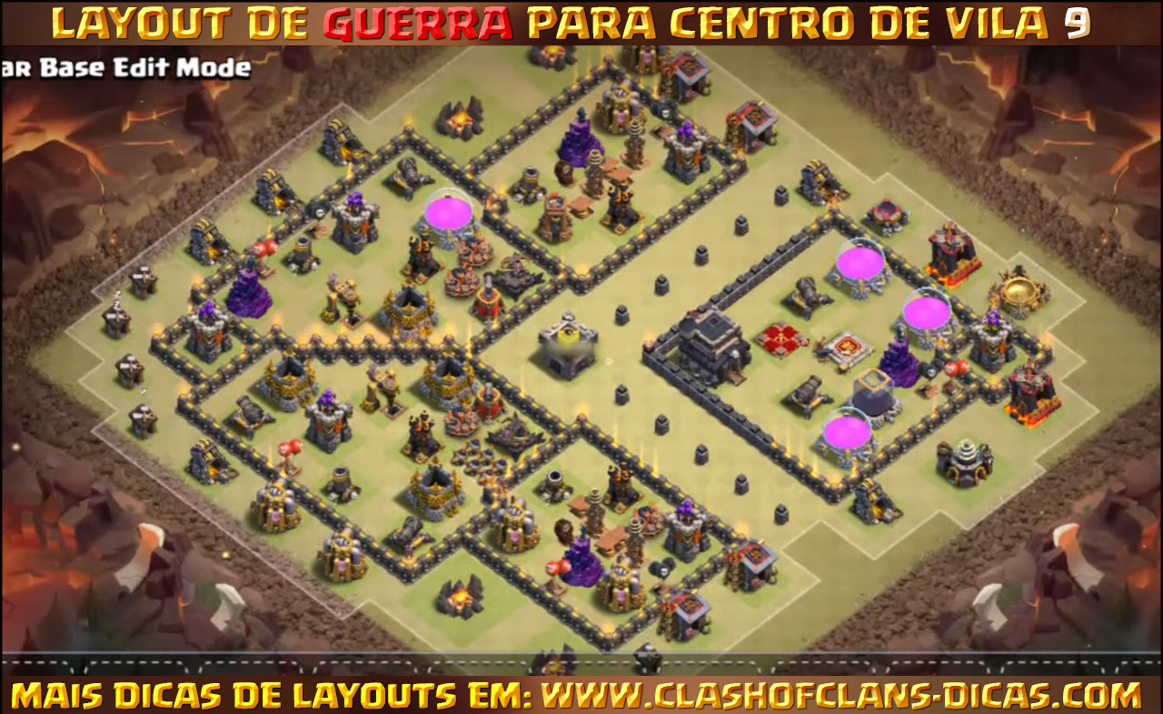Clash of clans - Town hall 9 (th9) best war base Anti 2 ...