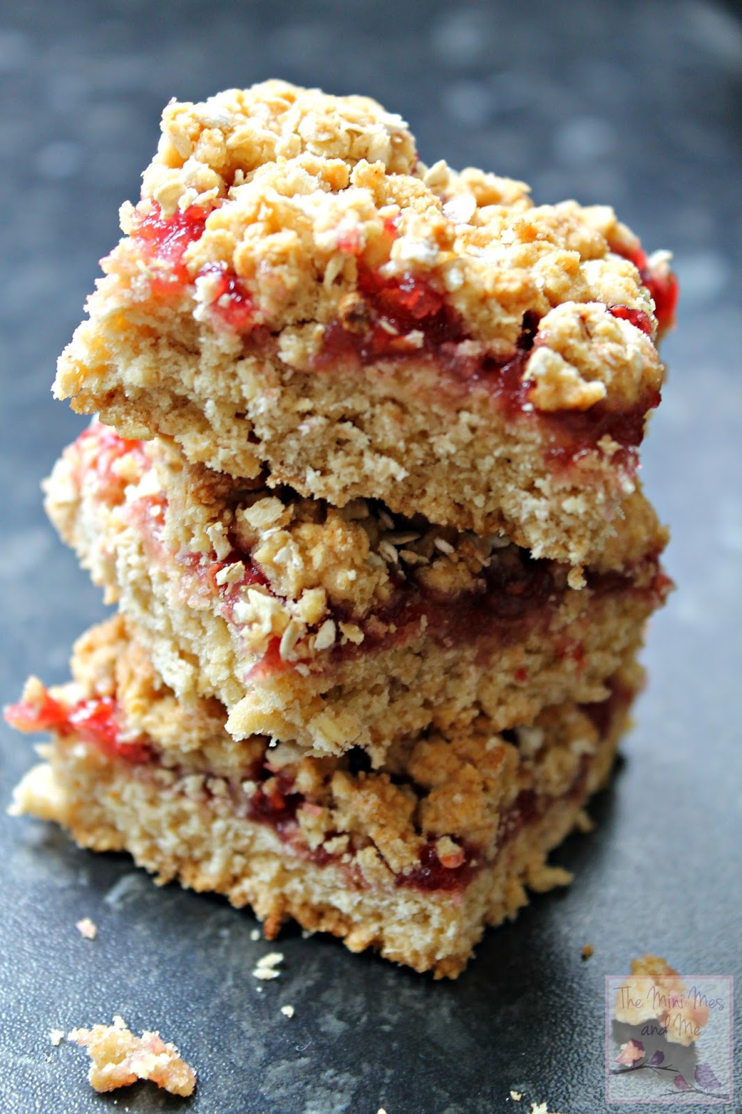Raspberry Crumble Slices The Mini Mes and Me