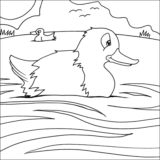 Free Coloring Pages Printable: Cute Duck Coloring Pages Printable