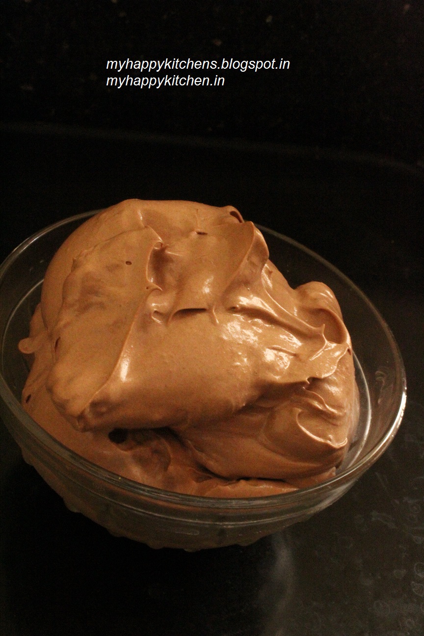 CHOCOLATE WHIPPED CREAM USING FOODPROCESSOR