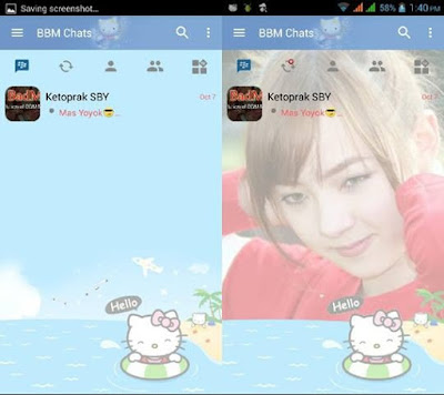 BBM Change Background With Hello Kitty (Light Style) 1 BBM Change Background With Hello Kitty (Light Style) 1
