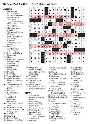 The New York Times Crossword in Gothic: 09.21.11 — The Inner City
