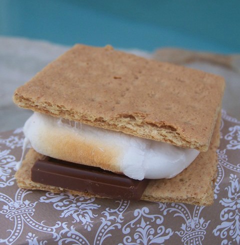 A perfectly toasted s'more