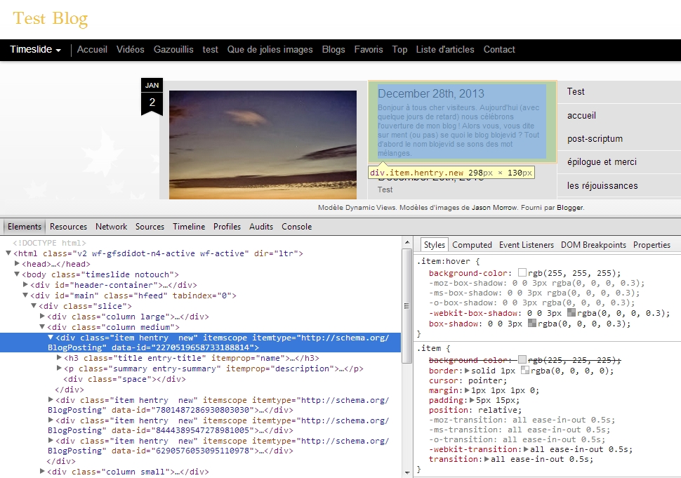 Blogger  CSS  Affichages dynamiques  Blogapps