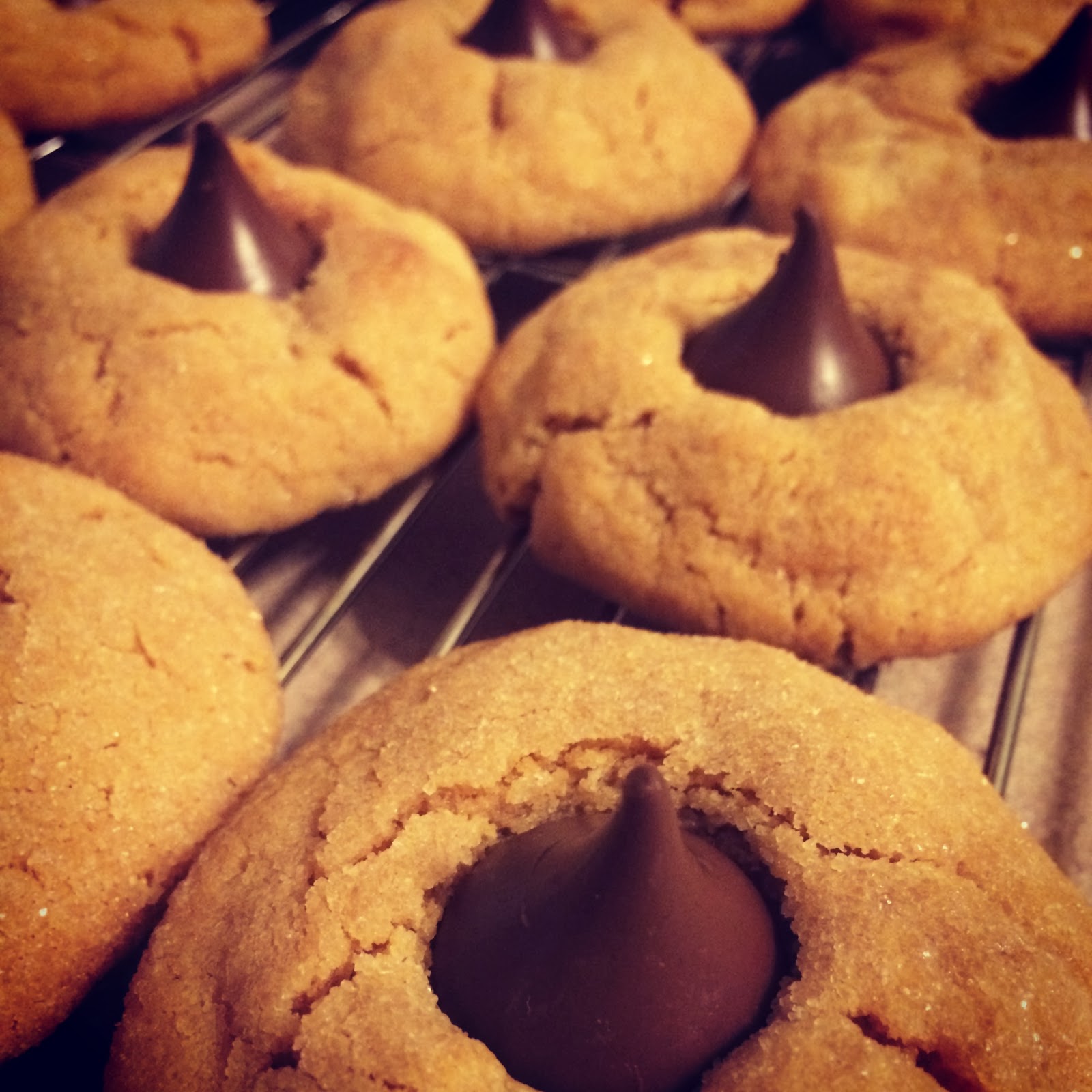 Little Cook in the Big City Peanut Butter and Hershey Kiss Cookies