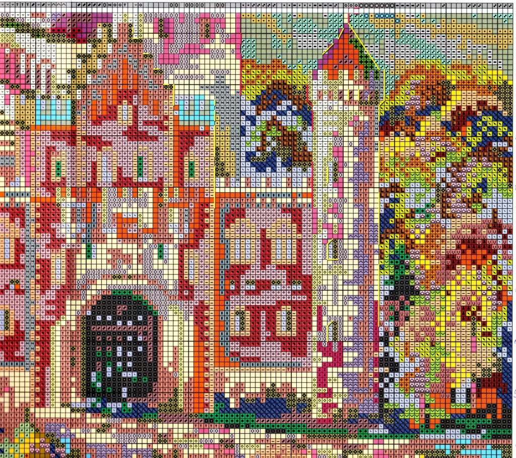 Схема вышивки кресто нойшванштайн.
