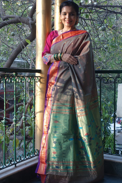 cotton paithani saree