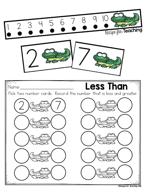 Greater Than and Less Than Alligator Math - Recipe for ...