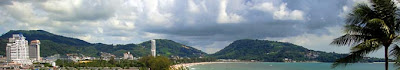 Patong Beach Panorama seen from the north