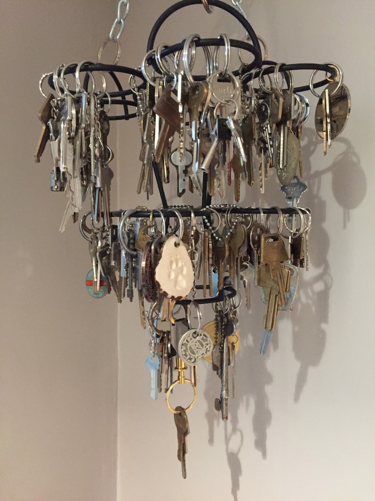 Stick This Lock and Key Chandelier/Wind Chime