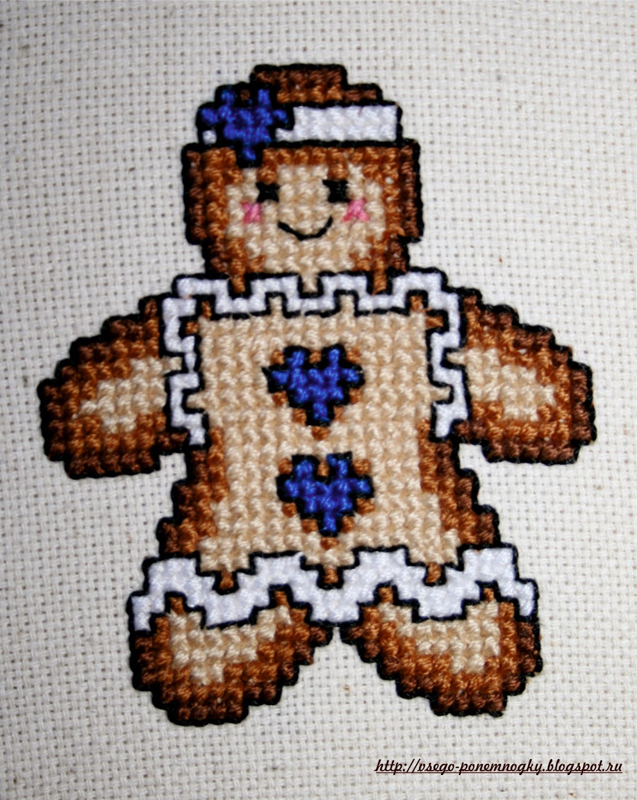 Пряничный человечек крючком схема и описание