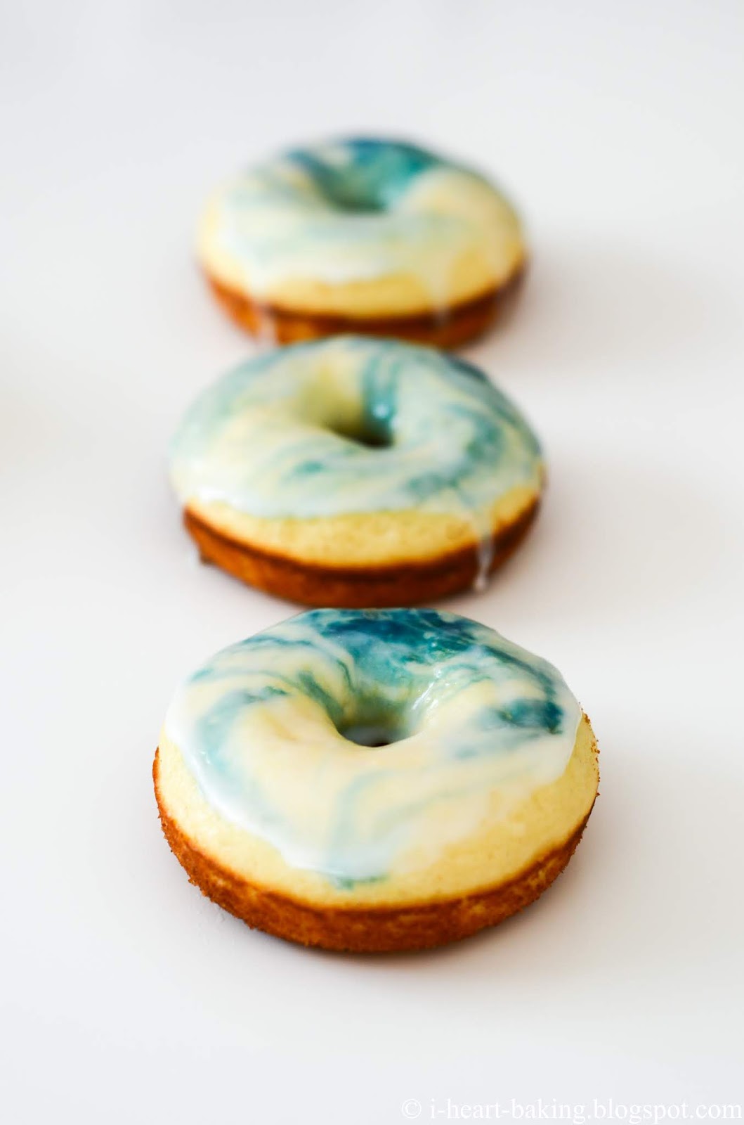 i heart baking! marble glazed donuts