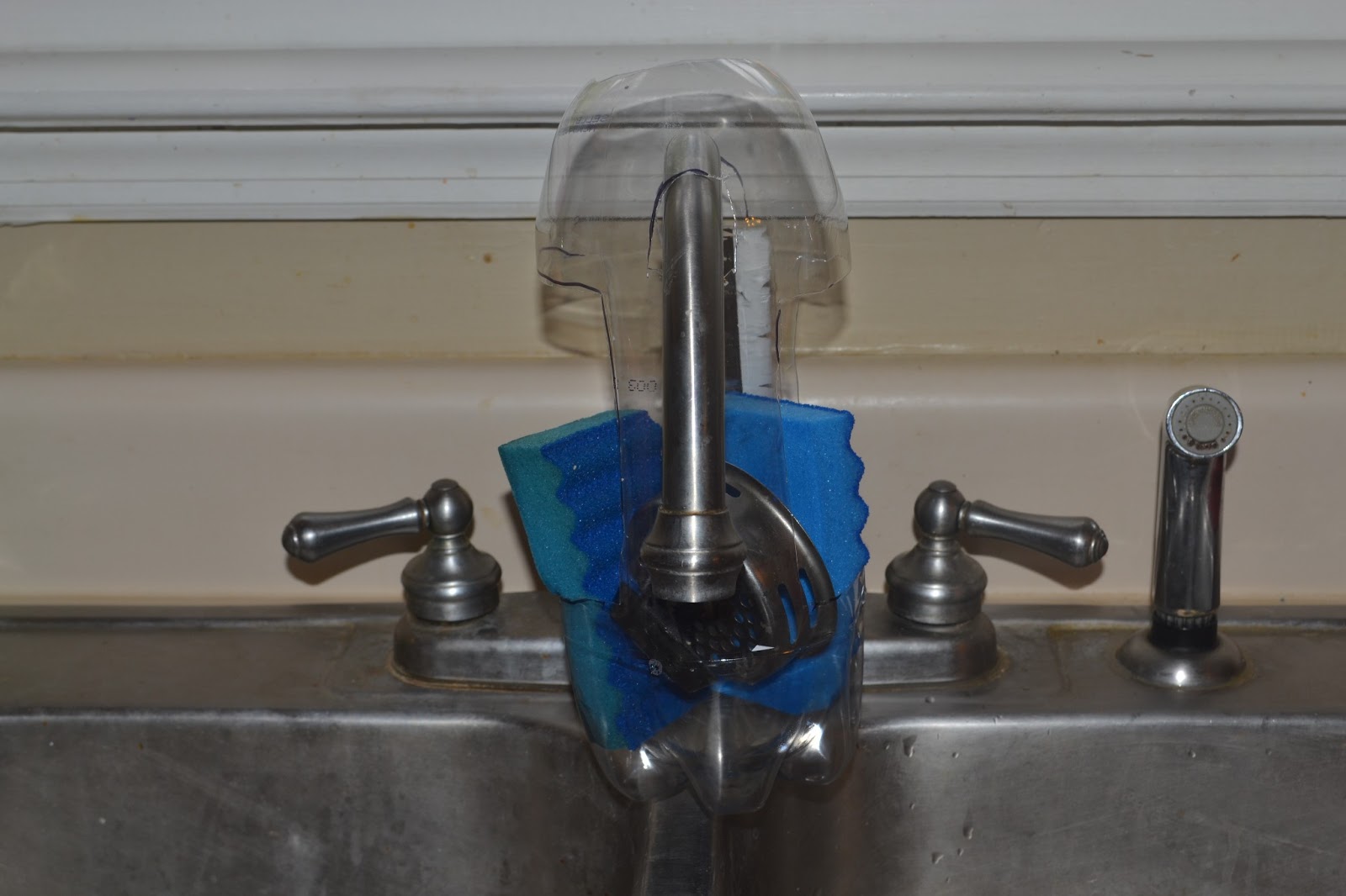The Upcycling Nanny Upcycled Plastic Bottle Drip Catcher and Faucet Basket